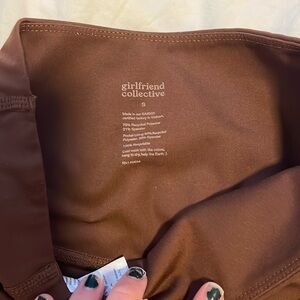 Brown Small Cropped girlfriend Leggings